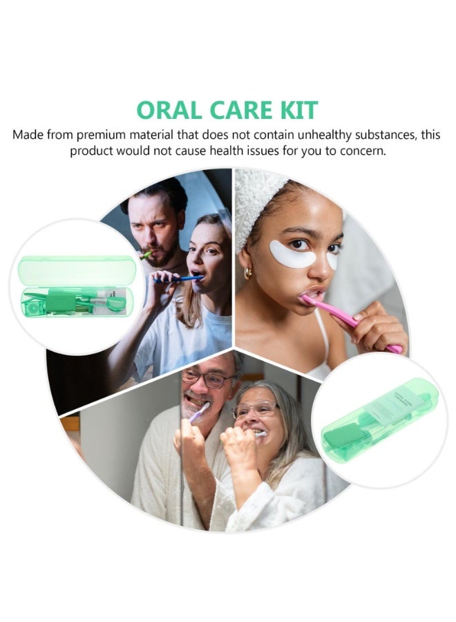 1 Set Orthodontic Tools Set Dental Reflector Mirror Interdental Brushes Orthodontic Wax Dental Floss Toothbrush Kit Green - Image 2